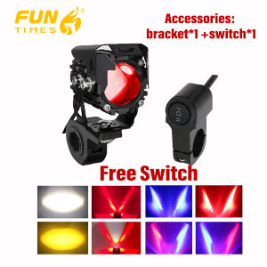 🔥[Free Brackets] 🔥2PCS Spotlight 8 Modes 4 Colors 120W 18000LM Motorcycle Headlight Headlamp IP68 Waterproof