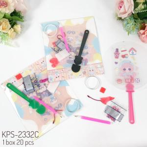 Kipas Tangan DIY Sanrio / Cartoon girl Kreatif Design dengan Stiker dan Gantungan Lucu Hellokitty