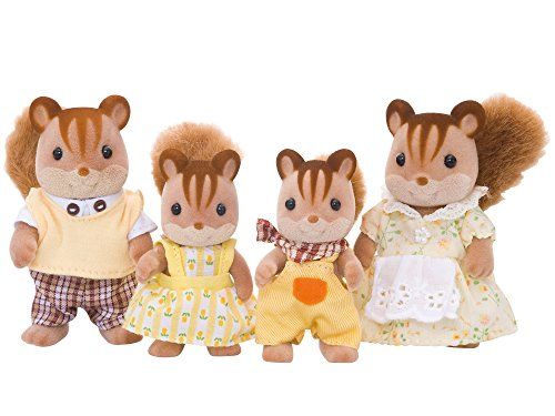 【100% original From Japan 】 Sylvanian Families Doll Walnut Squirrel Family FS-17