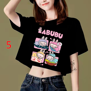 Áo Labubu Hottrend áo croptop phom rộng áo croptop phom ôm áo tập nữ áo sát nách nữ áo thun gấu áo thun nữ kiểu tôn giáng vải 100%cotton mát mềm minh hình in to rõ và sắc nét