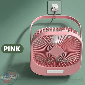 6-Inch USB Rechargeable Folding Mini Fan With 180° Rotation And Night Light Function 3-Speed Wind Adjustment