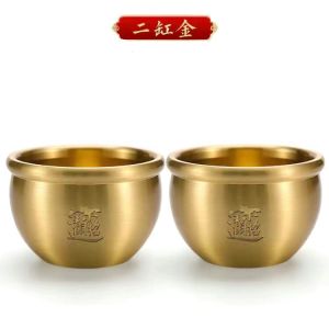 已开光 招财 补角缸铜缸摆件办公室创意玄学摆件招财礼品实心聚宝盆礼品工艺品礼物 Copper VAT ornaments office creative metaphysical ornaments wealth-attracting gifts solid treasure basin gifts handicrafts