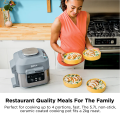 Ninja Speedi 10 in1 Rapid Cooker, Air Fryer and Multi 5.7L, Meals for 4 in 15 Minutes, Fry, Steam, Grill, Bake, Roast, Sear, Slow Cook & More, Cooks Portions, Sea Salt Grey, Ninja ON401. 