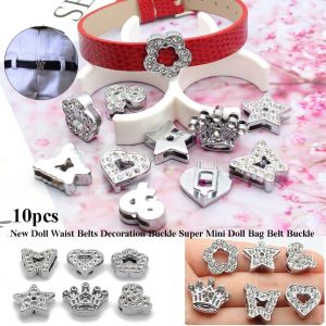 CANICECA 10pcs Super Mini Doll Waist Belts Buckle Crown Heart Butterfly Flower Multicolors Belt Buckle Decoration Multistyles Bag Belt Decoration 20cm Cotton Dolls