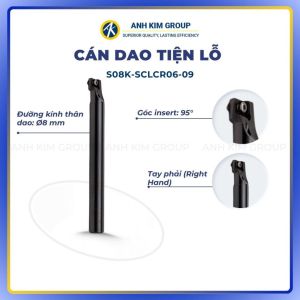 Cán dao tiện lỗ SCLCR06 Boring Bar góc 95 độ - CNC ÁNH KIM