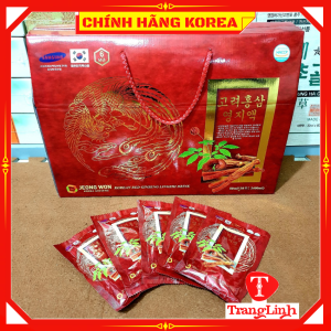 Nước hồng sâm linh chi Jeong won hộp 30 gói x 80ml - Bổ sung vitamin tăng đề kháng chống lão hóa - tranglinh