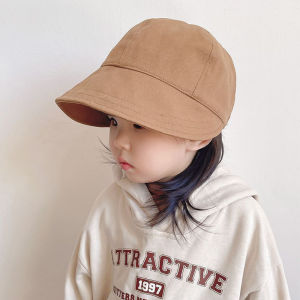 Korea Solid Color Baby Boys Girls Summer Fisherman Hat Spring Autumn Sunshade Baseball Caps For Kids 2-6 Years
