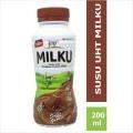 MILKU Susu UHT Rasa Coklat Belgian Kemasan Botol [200 mL] susu uht. 