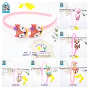 Cài tóc cho bé gái nhựa dẻo trong bờm tóc trẻ em cao cấp hình thú vật hoạt hình siêu đáng yêu - thương hiệu Vợ Chồng Tôi