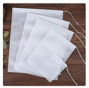 100pcs Sachet Biodegradable Corn Fiber Tea Bag with Drawstring Loose Leaf Tea Filter Bag