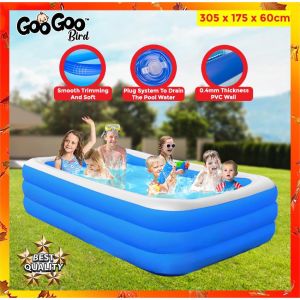 GooGoo Bird 8 Sizes 3Layer Inflatable Family Swimming Pool Extra Large Rectangular Kids Outdoor Toy Game Bath Kolam Renang Kolam Besar