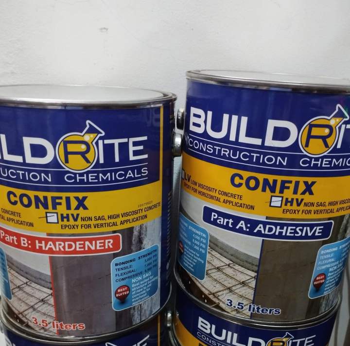 Buildrite Confix HV or LV Viscosity Concrete Epoxy Set A & B Choose ...