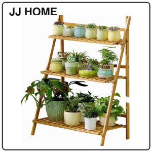 【JJ HOME】3 Tier 4 Tier Plant Rack Flower Stand Flower Rack - 100% natural bamboo