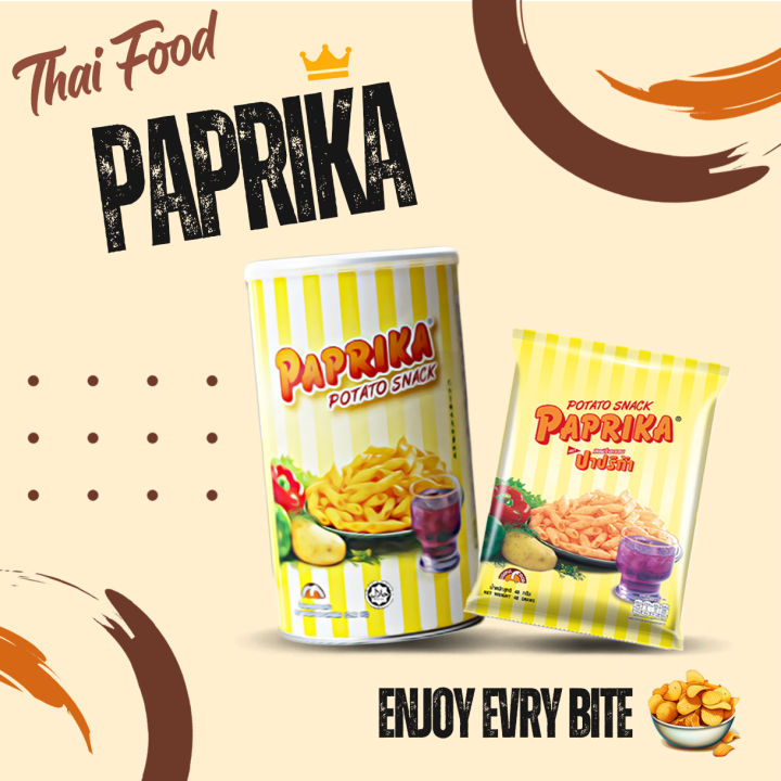 Paprika Potato Snack Halal Thailand *48/68G🔥 Lazada