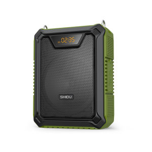 SD-M808 SHIDU VOICE AMPLIFIER | WIRED MIC | 18W | LED DSPL | BT | TF | USB | AUX | REC | TWS | IPX5 | BLACK