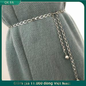 QK FA ✨ Phụ Nữ Thời Trang Thắt Lưng Sang Trọng Thiết Kế Vành Đai Retro Bạc Khắc Hollow out Chain Belt Cho Phụ Nữ Thanh Lịch Vòng Kim Loại Phụ Nữ Vành Đai