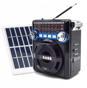AM-058 AM/FM/SW 1-6 8 Band Radio Antenna with Rechargeable Speaker with Solar Panel and LED Flashlight