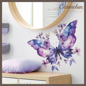 [Carmelun] Tím bướm hoa tường Sticker tủ lạnh Sticker trên cửa tủ quần áo phòng ngủ nhà đẹp Decal trang trí