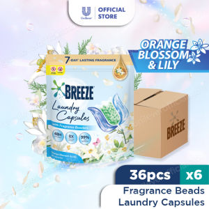 [Bundle of 6] Breeze Laundry Capsules with Fragrance Booster Beads 36 pcs