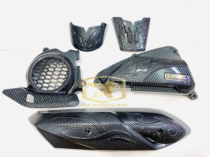 Combo 5 món CARBON gắn VISION 2021 pát pô+mỏ dè+quạt+pô e 2022 2023