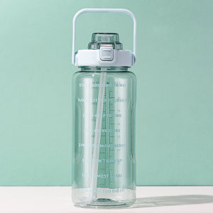 2000ML student Water Bottle Motivational Daily Fitness Sport Water Bottle Reusable Leakproof for Gym/home