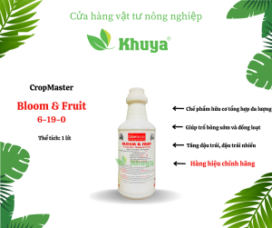 Phân bón Bloom & Fruit 6-19-0 chai 1 lít Kích thích ra hoa và Đậu trái