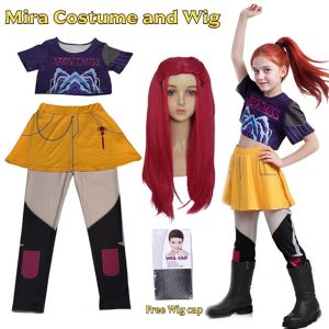 ZEEMIN Kids K-Pop Demon Hunters Mira Costume Fancy Dress Cosplay Virtual Idol Movie Cosplay for Girls Kids Halloween Role Play Clothes