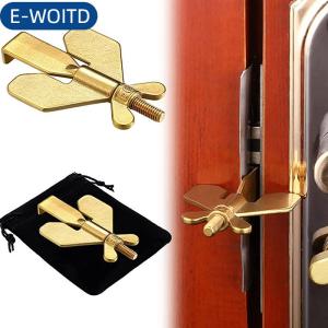 E-WOITD Khóa cửa an ninh cho du lịch nhiệm vụ nặng nề khóa cửa di động stoppers khách sạn cửa Jammer nhà an ninh khóa chốt thiết bị ngoài