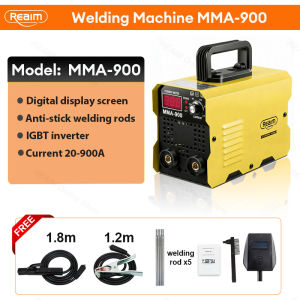 REAIM MMA-900 Welding Machine Portable with Digital Display IGBT Inverter DC ARC Welding Machine with Free Accessories