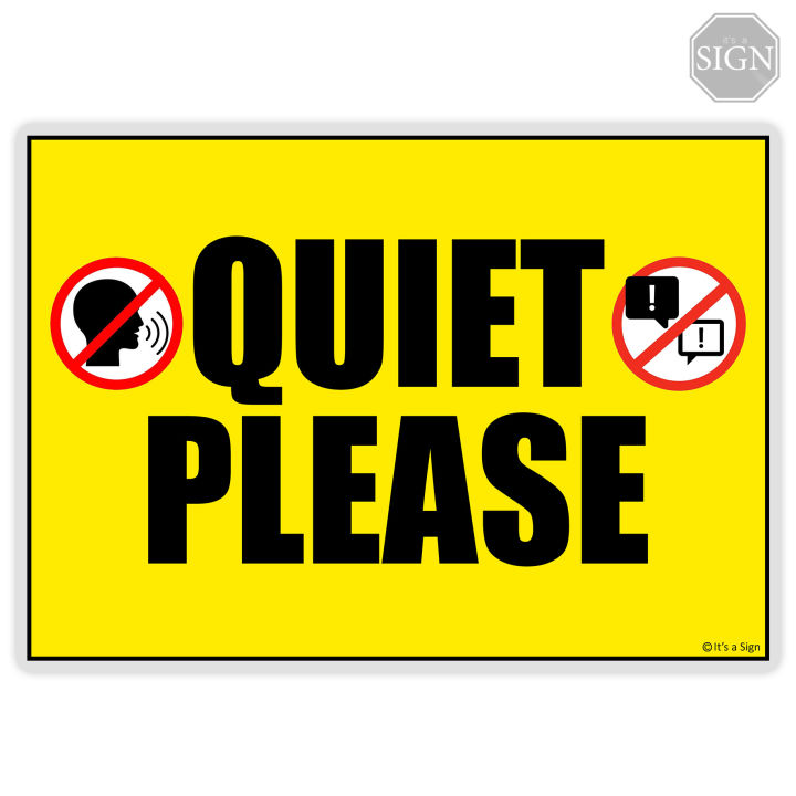 quiet-please-sign-laminated-signage-a4-size-lazada-ph