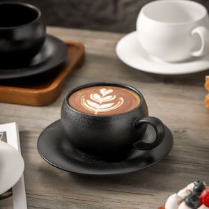 GAOSU Japanese-style Coffee Cup Set 300ml Ceramic Milk Cup Creative Matte Texture Coffee Mug Cappuccino