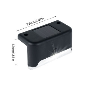 4PCS Led Lampu Solar Luar Rumah Light Outdoor Waterproof Automatic Sensor Lighting Garden Lights Stairs Step Fence Lamp for Home Terrace Deck Decoration Landscape 太阳能灯户外篱笆台阶灯
