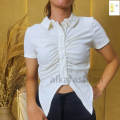 Crop Top Wanita Korean Style #5357 - Atasan Wanita Crop Tee. 
