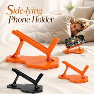 MINIFELE 262 3D Printing Side-lying Phone Holder Plastic No Arm Pressure Horizontal Phone Holder Hands-free Portable Bed Phone Stand BedSofa