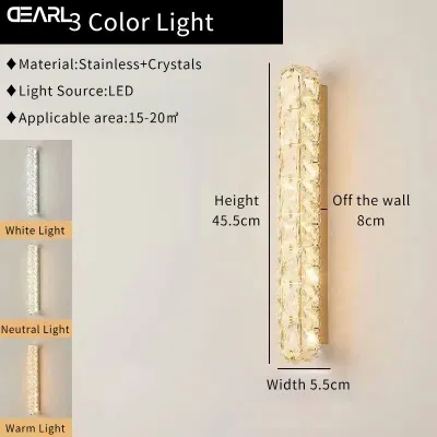 High-End Crystal Wall Lamp Simple Modern Living Room Bedroom Reception Area TV Wall Decorative Light