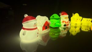 Halloween Christmas Night Lights Soft Silicone LED Lamp Kids Holiday Bedside Decor Gift