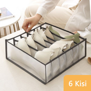 [Dalam Stok]XXMAKE Storage Box Organizer Celana Dalam Tempat Penyimpanan Kotak Bra BH 6 7 11 Sekat Kaos Kaki Underwear Lemari Laci Waterproof Bagus