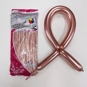 Balon Twist Karet chrome isi 100 pc /Balon Pentil Panjang Bisa di Bentuk