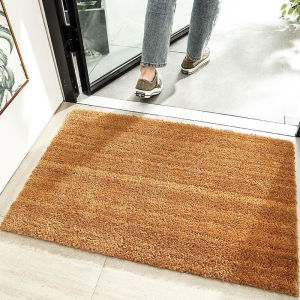 Modern Natural Coconut Palm Door Mat Entrance Floor Mat Front Door Mat Welcome Mat Anti-Slip Outdoor Mat Dustproof and Durable Household Anti-Skid Gate Foot Pad Entryway Indoor Mats