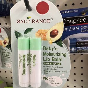 Son dưỡng môi muối hồng Himalaya SALT RANGE Babys Moisturizing Lip Balm SAFE & GENTLE 5g*2 cho trẻ sơ sinh và người lớn của Mỹ