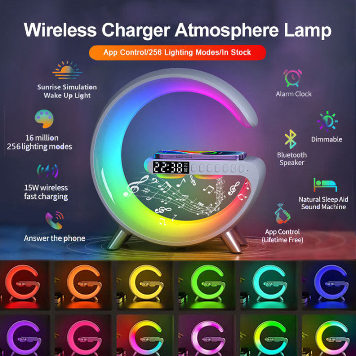 Smart alarm lamp with 2024 speaker