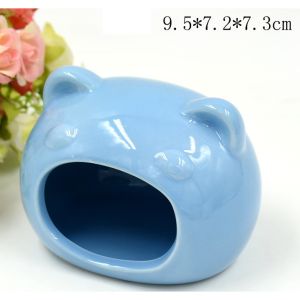 บ้านหนูเซรามิก บ้านแฮมสเตอร์ ของเล่นแฮมเตอร์ Hamster House 4 สี ขาว เหลือง ฟ้า ชมพู ขนาด 8x6.5x6.5 CM