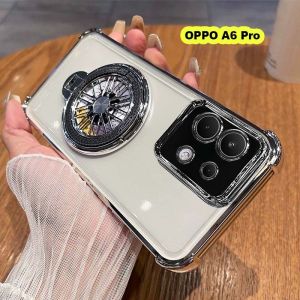 Case OPPO A6 Pro 5G A6Pro OPPOA6Pro A 6 Pro 2025 Case with Magnetic Stand Holder Soft Shockproof Clear Luxury New Design
