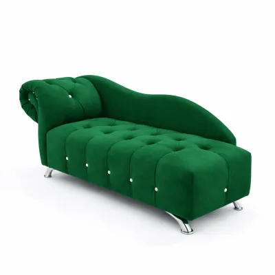 Sofa Sabdar Grande Sofa Minimalis Chaise Longue Modern Kaki Chrome