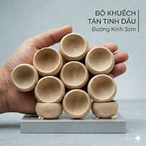 Combo 10 trụ gỗ cốc gỗ khuyết tán tinh dầu - Dùng cho ÔTô Phòng ngủ Tủ quần áo