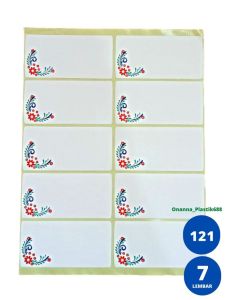 CRYSLENE Kertas Label Stiker Undangan Motif No 103 121