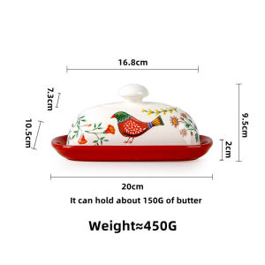 OMK American Ceramics Butter Dish with Lid Butter Keeper for Counter butter box Can store 150G of butter