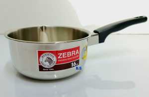 ส่งฟรี Zebra หม้อด้ามญี่ปุ่น ไม่มีฝา 16 ซม. ความจุ 1.5 ลิตร ตราหัวม้าลาย 166307 (ของแท้ตราหัวม้าลาย) ราคาพิเศษ