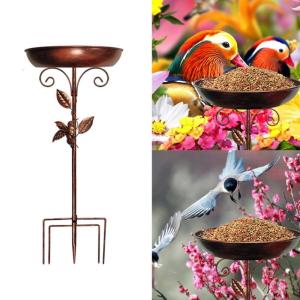 อ่างอาบน้ำนกอิสระสำหรับพื้นที่กลางแจ้งที่30In การออกแบบโลหะนกกำลังป้อนอาหารอ่างอาบน้ำขนาดใหญ่ของสถานี