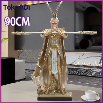 90CM Patung Sun Wukong Cocok Dewa Di Meja Ruang Tamu Dan Lemari Tv Sebagai Hiasan Rumah Black Myth:Wukong